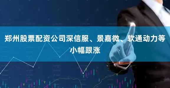郑州股票配资公司深信服、景嘉微、软通动力等小幅跟涨